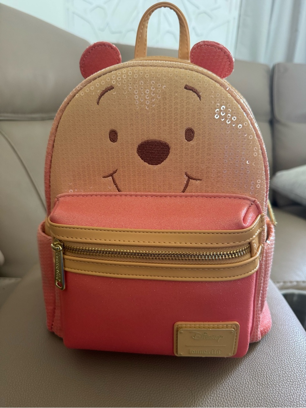Loungefly Disney Winnie The Pooh Sequin Mini Backpack